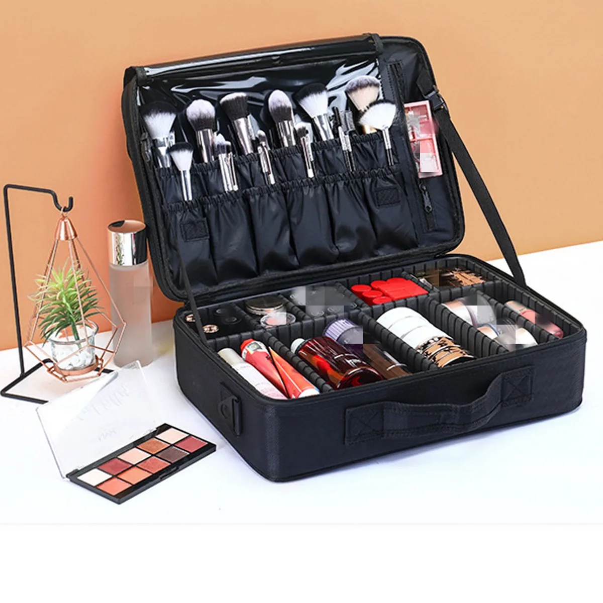 Travel makeup case Professional Makeup case Large capacity makeup case Makeup brush storage case Portable artist brushes storage