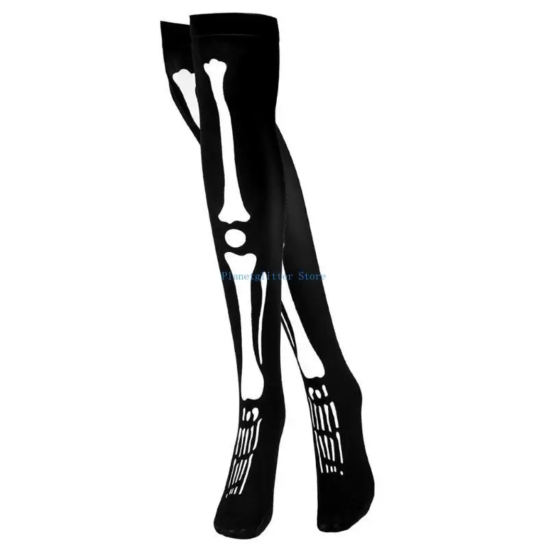 652B Luvas cabeça caveira conjunto meia fantasia cosplay acessório decoração festa