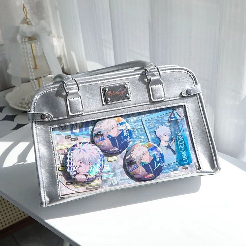 HAEX Y2K Designer Women Ita Bags 2025 PU Small Capacity DIY Anime Badge Crossbody Shoulder Bag Subculture JK Uniform Bolso Mujer