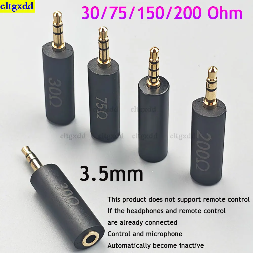 Cltgxdd 1piece 3.5MM headphone noise reduction plug 30 75 200 ohms noise reduction impedance reduction adapter