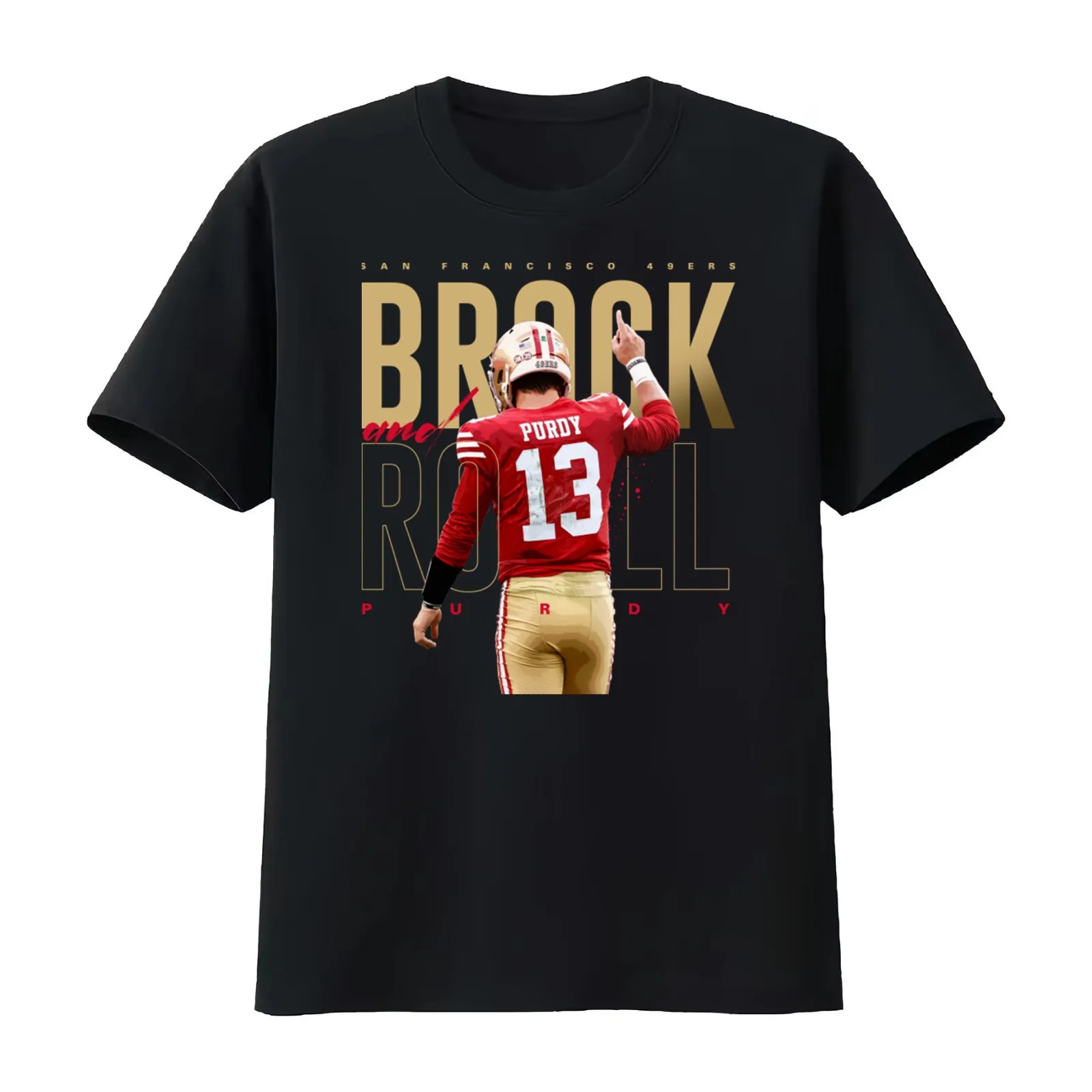 Brock Purdy 13 T-Shirt Summer Casual Cotton Tee Oversized Streetwear Tops Vintage Graphic Print Loose Fit Short Sleeve