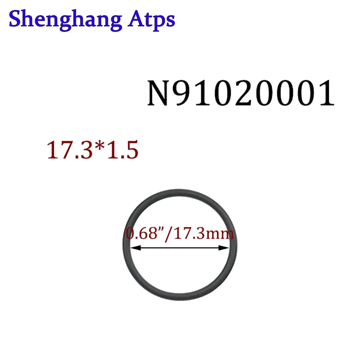 17.3*1.5mm 4/8/10x N91020001 N 91020001 Engine Camshaft Adjuster Seal O-Ring For Audi A4 A5 A6 TT Quattro Allroad Q5 Q7