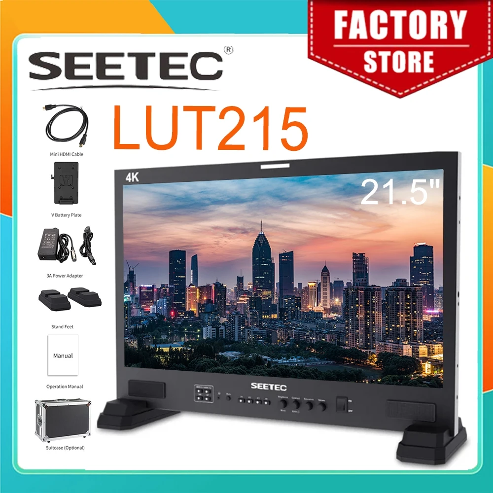 SEETEC 21.5 inch LUT215 4K Monitor Broadcast Studio Monitor Monitor 3D LUT Touch Screen IPS 3G-SDI HDMI Full HD 1920x1080