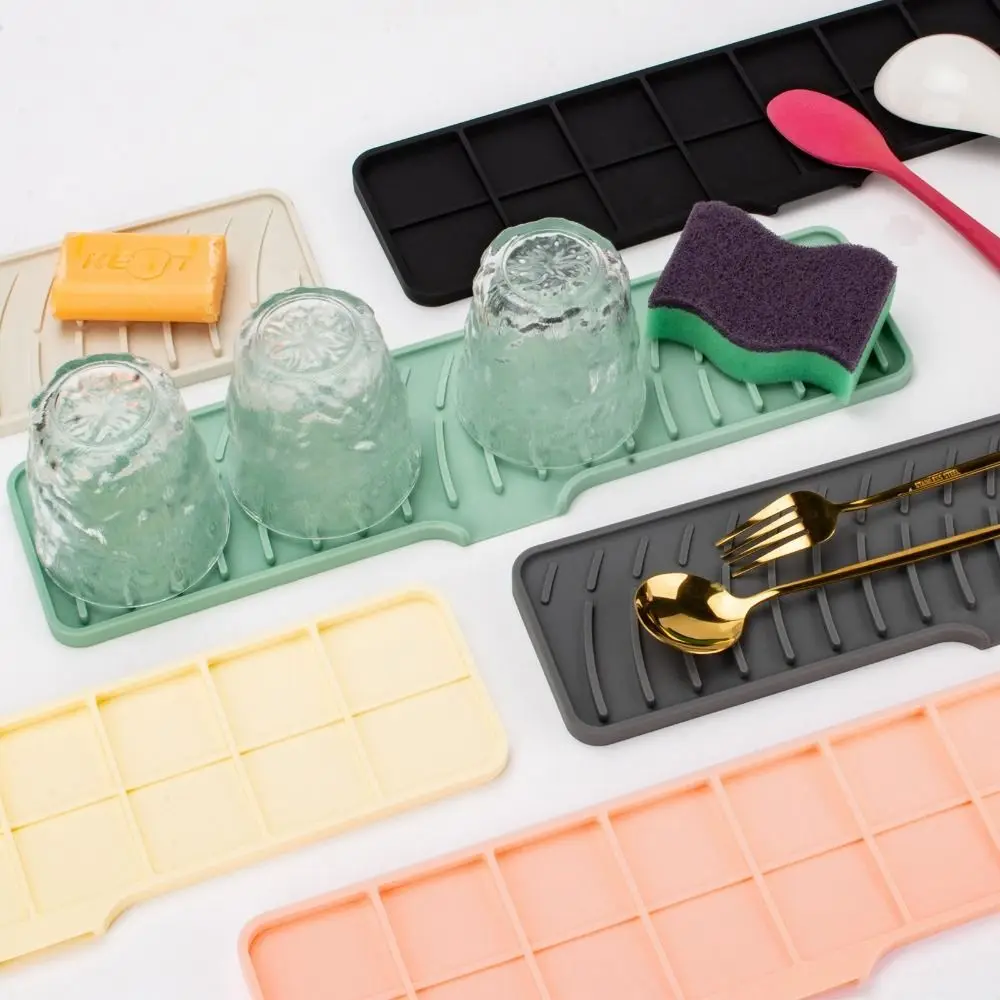 سوبر ماصة سيليكون صنبور حصيرة الرطوبة واقية دياتوم الطين دياتوميت حجر بالوعة صينية قابلة لإعادة الاستخدام متعددة الأغراض صنبور استنزاف الوسادة #3