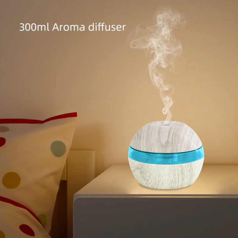 مرطب عطري 3 في 1 مع ضوء ليلي مهدئ، 300 مل، تحكم باللمس لغرفة النوم والمنتجعات الصحية والمكتب