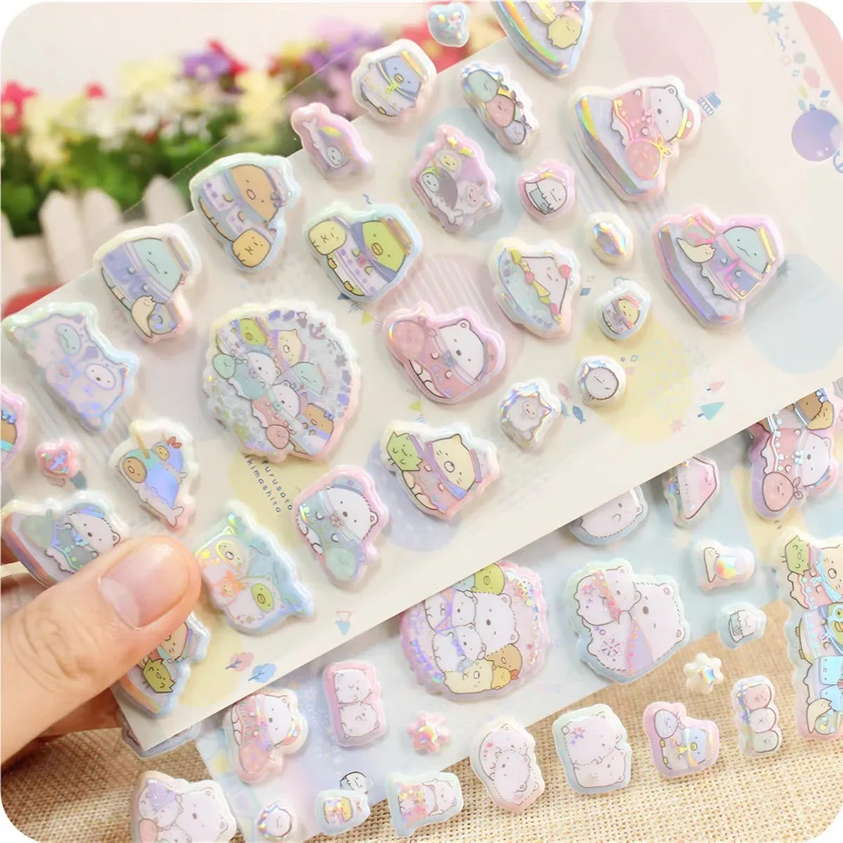 Cute Sumikko Gurashi Glitter Sparkle 3D Puffy Stickers Japanese Anime  Bubble Cotton DIY Craft Decor Supplies