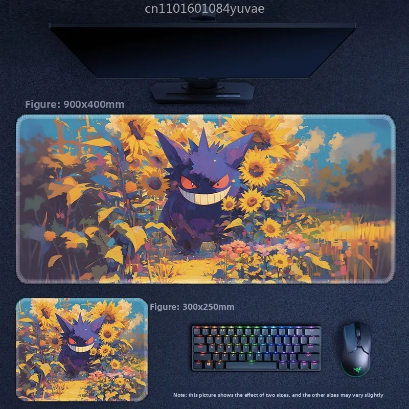 

Classic Cartoon Anime Pokémon Pikachu Mewtwo Eevee Leather Mouse Pad Lucario Squirtle Gardev Keyboard Pad Large Game Table Mat