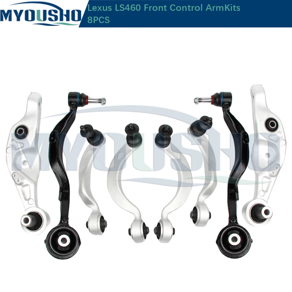 Myousho 8pcs  Front Suspension Control Arm Kits For Lexus LS460 S460L USF40 USF41 48640-50110 48640-59015 48610-59135