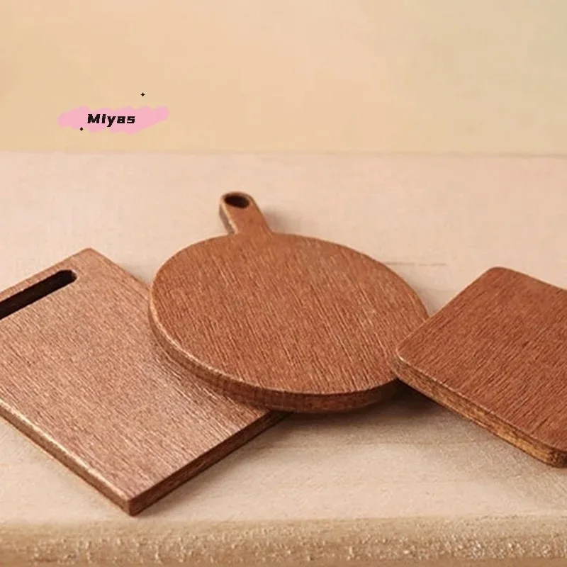 

Набор из 5 миниатюрных разделочных досок 1:12 для кукольного домика, имитация доски для хлеба и десертов для OB11, модель для детского столика