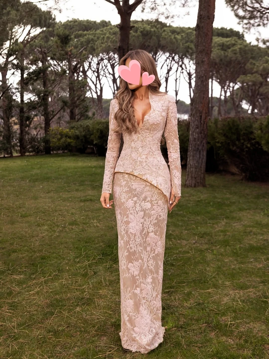 

Oisslec Dress Elegant Vintage Sweet Champagne Lace V-Neck New Stylish Customize Formal Occasion Prom Dress Evening Party Gowns