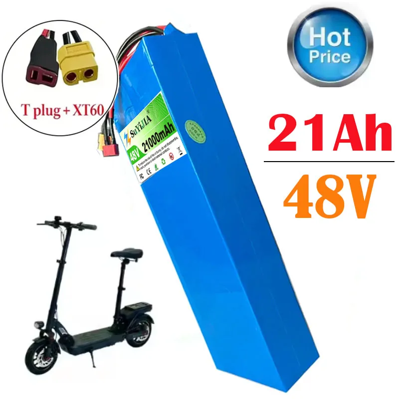 Original 48V 21Ah 13S6P 18650 Lithium Battery Pack 500W-1000W Citycoco Electric Scooter Battery with Built-in 30A BMS