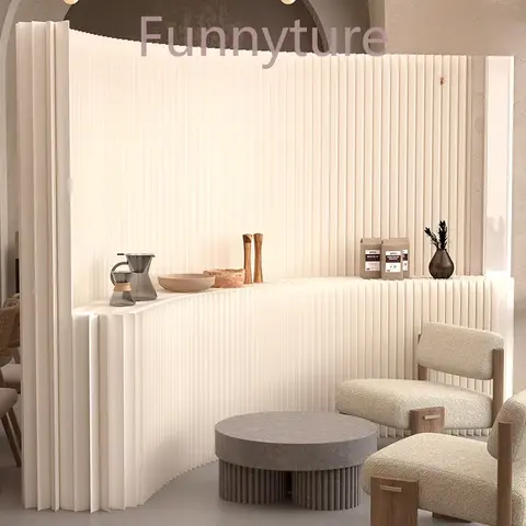 인기 있는 부스 종이 벽 창조적 인 종이 스크린 입구 현관 울타리 접이식 거실 식당 칸막이 벽 패널