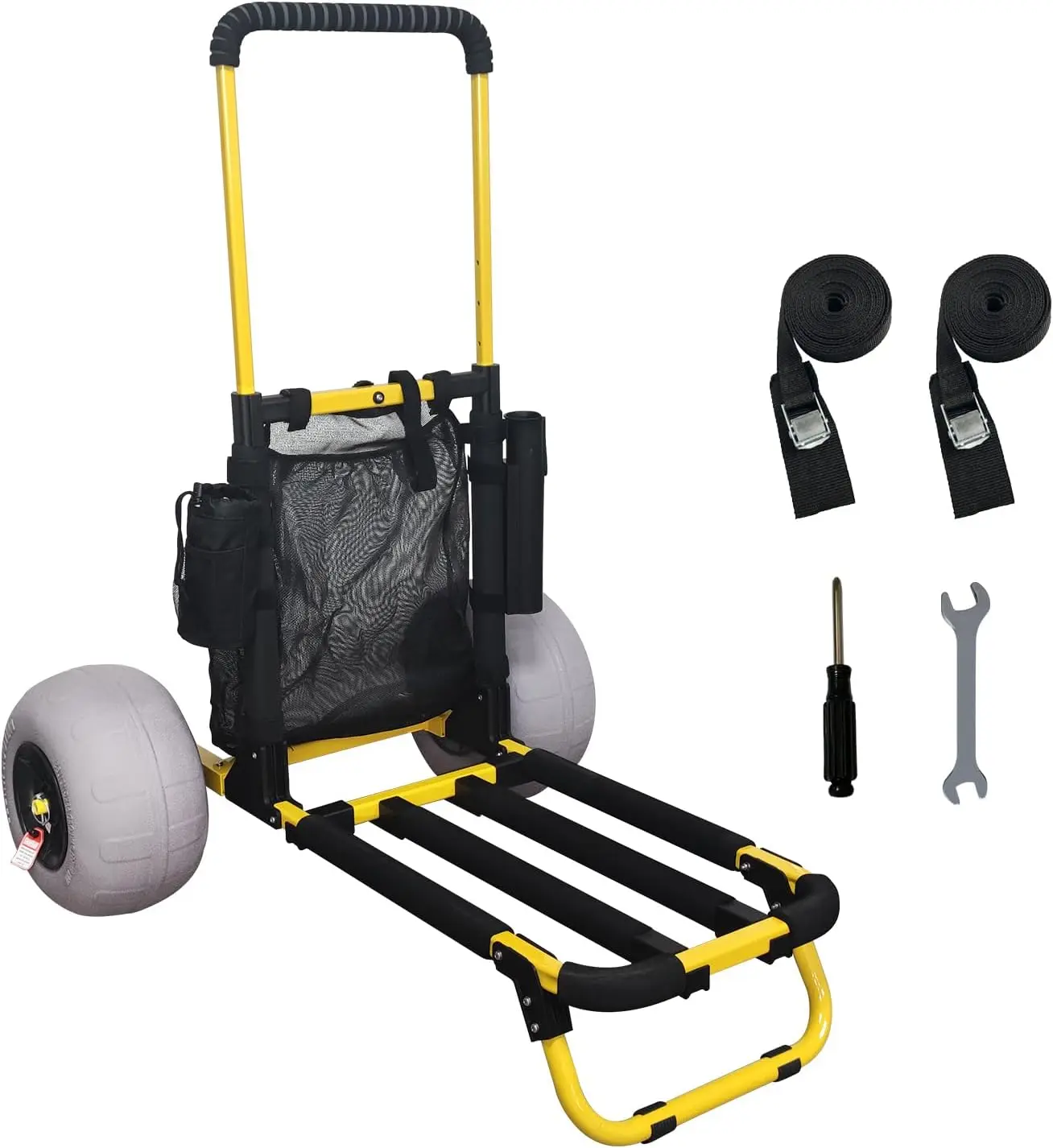 

Пляжная тележка, складная сверхмощная пляжная тележка с 12-дюймовыми колесами для вездеходного кемпинга на открытом воздухе