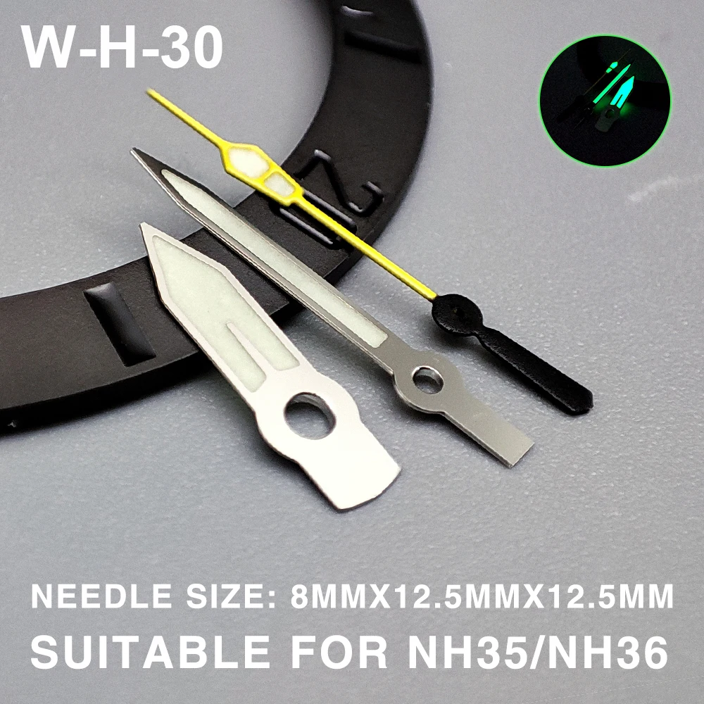 SUB Watch Hands Watch Needles Fit NH35/NH36 Movement Green Luminous Watches Modification Accessories