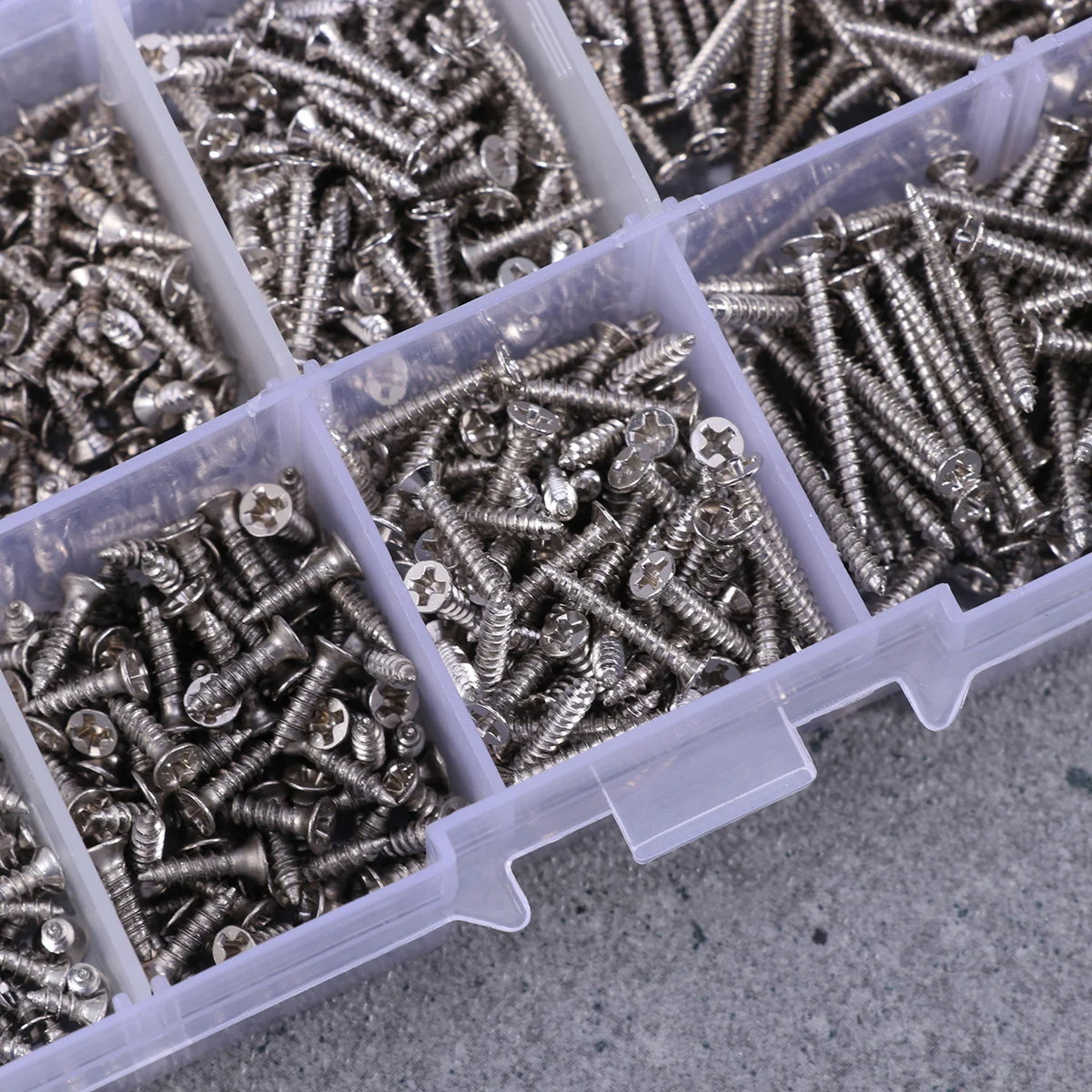 

800pcs Set Carbon Steel Self-Tapping Countersink Screws Flat Head For Wood Metal Rust-Resistant Plastic Box Kit Countersunk