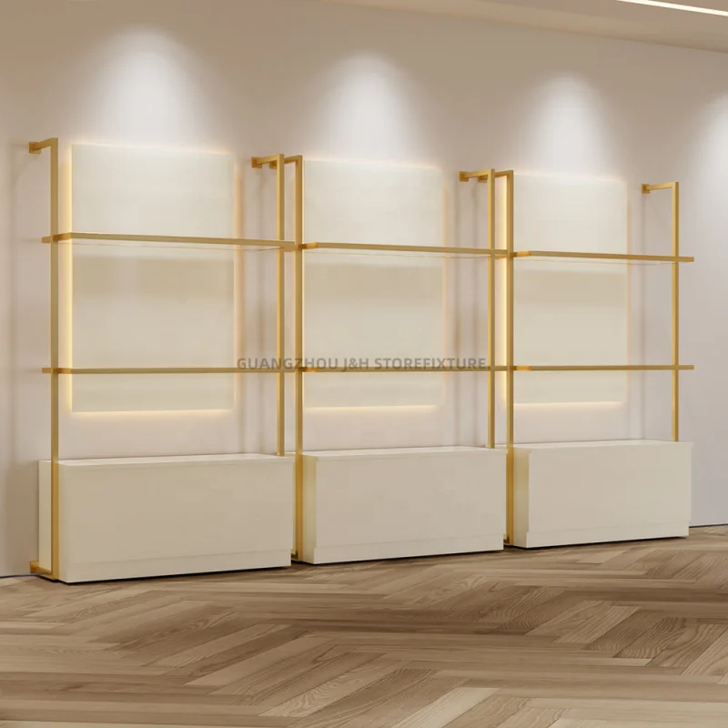 

customized.Footwear Showroom Shoes Stand Interior Design Ideas Custom Golden Handbag Store Display Rack Furniture Decoration