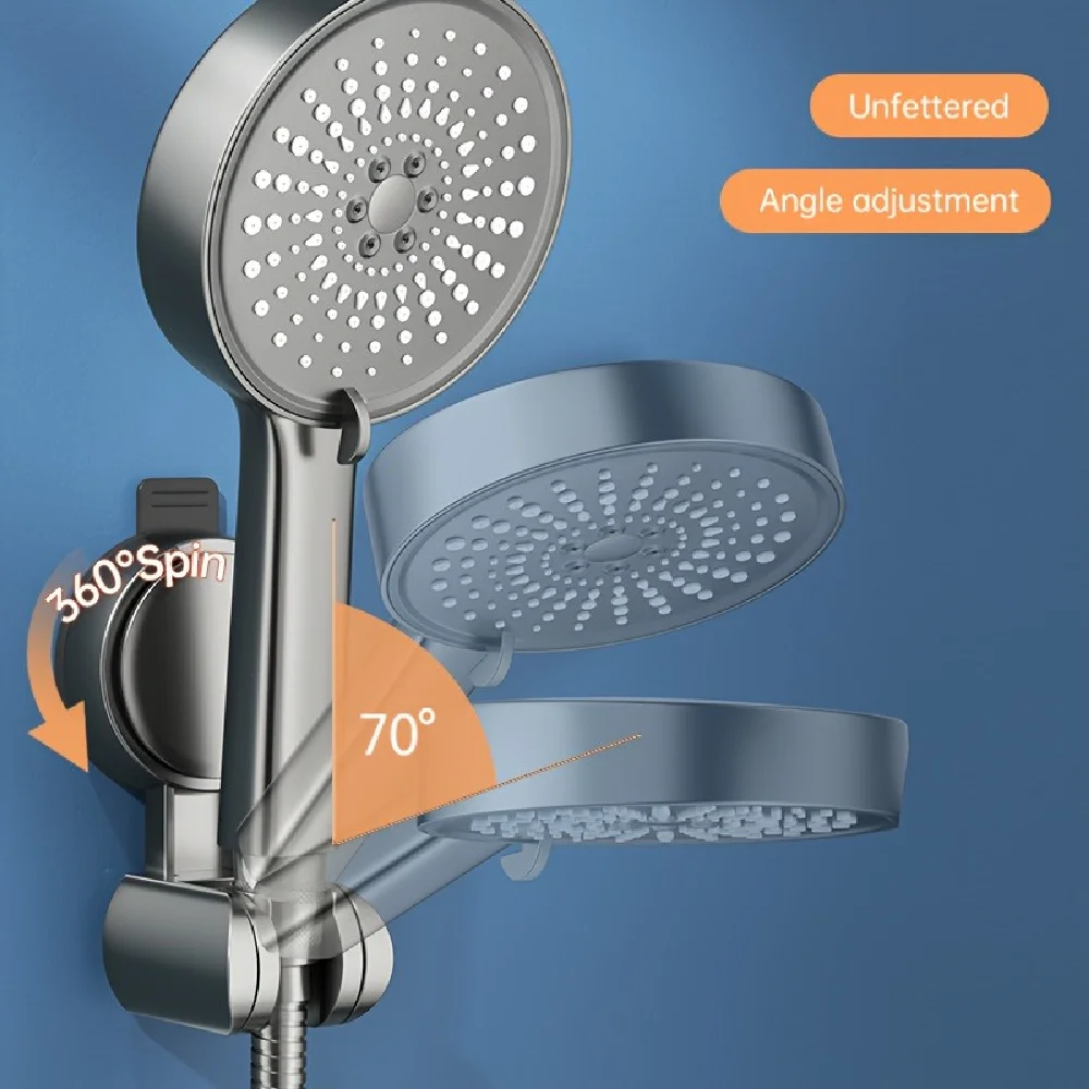 1-4PCS Suction Cup Shower Head Holder ABS Adjustable Strong Adhesive Universal Shower Head Support Reusable No Trace Waterproof