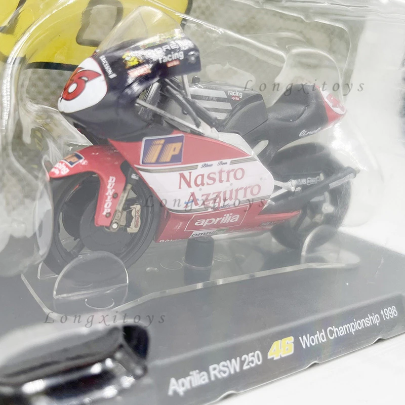 1:18 Diecast Motorcycle Model Toy Aprilia RSW 250 World Champion 1998 Sports Racing Bike Miniature Replica