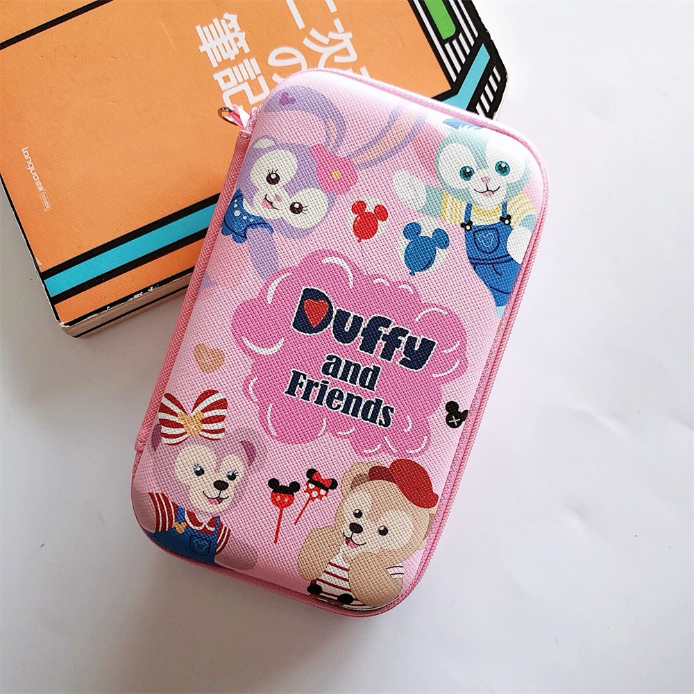 10x16.2cm Hard Drive Disk Storage Zipper Bag Carry Cable Case Cover For Power Bank Charger Organizer Duffy Hello Kitty Mickey