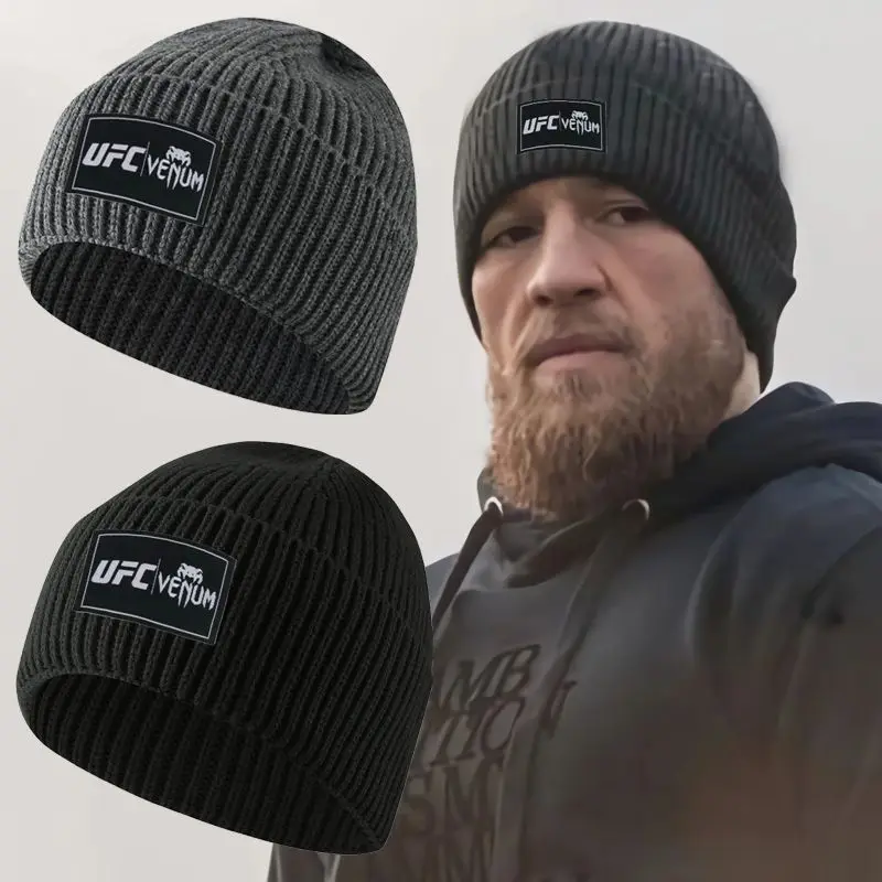 UFC Winter Beanie Knit Hat Ear Flap Fleece Lined Thermal Warm Boxing MMA Muay Thai Sanda Unisex Men Women