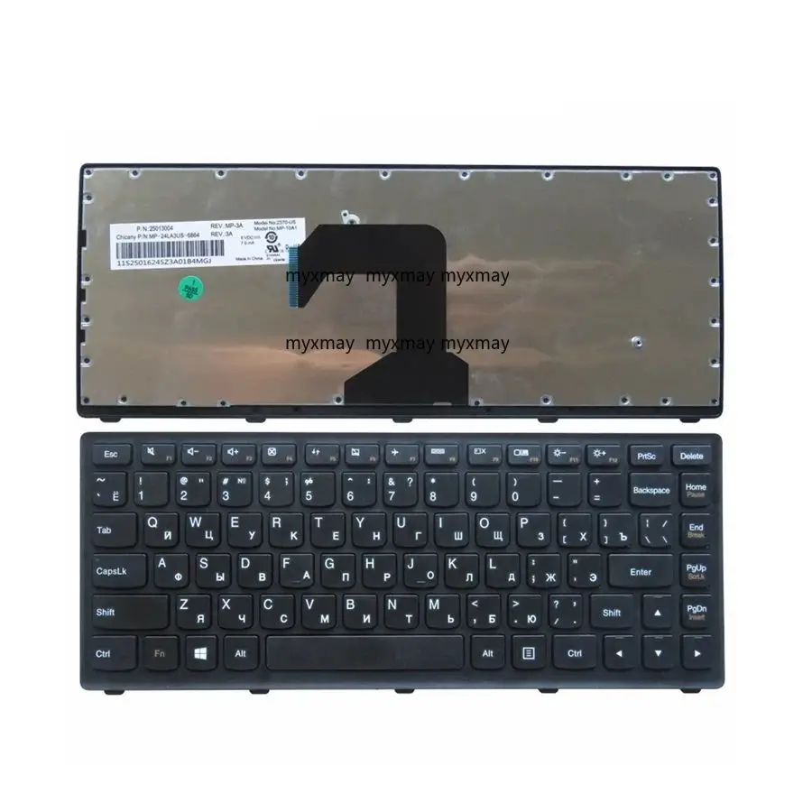 Teclado US/RU/SP/LA para Lenovo Ideapad S405 S40-70 M40-35 S300 S305 S400 S415 S410 S435 S310 S436 L1000 I1000 M40-70