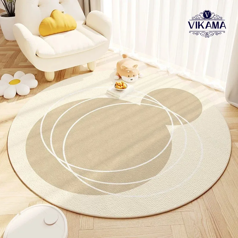 VIKAMA Simple circular office carpet, living room sofa, coffee table carpet, study room swivel chair cushion, rocking chair cush