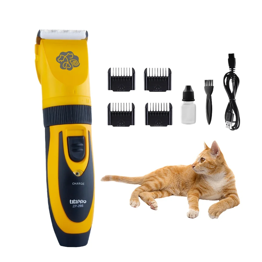 LILIPRO ZP-295 - Kit Profesional de Afeitadora Eléctrica Recargable para Perros, Cortadora de Pelo para Mascotas, Recortadora Inalámbrica para Gatos, Set de Aseo, Removedor de Pelo