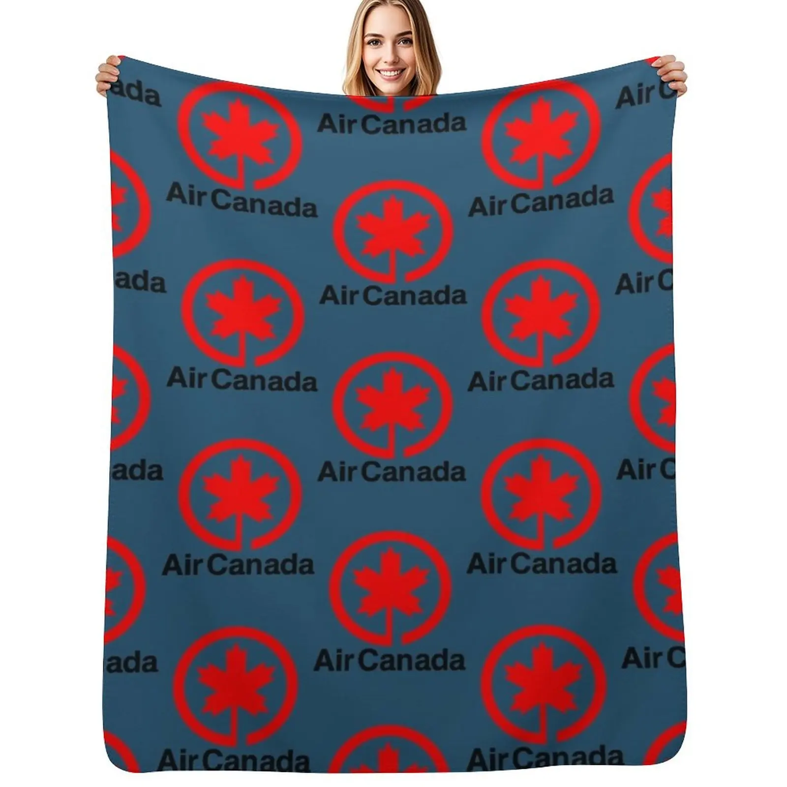 

Air Canada Classic Throw Blanket Hairys Decoratives Travel Thin Blankets