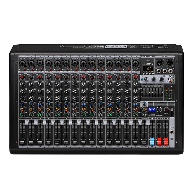 S Series 99DSP Effects Audio Mixer Console 7-band EQ 4/6/8/10/14 Channels Mono/2 Channel Stereo/MP3/Bluetooth/48V Phantom Power