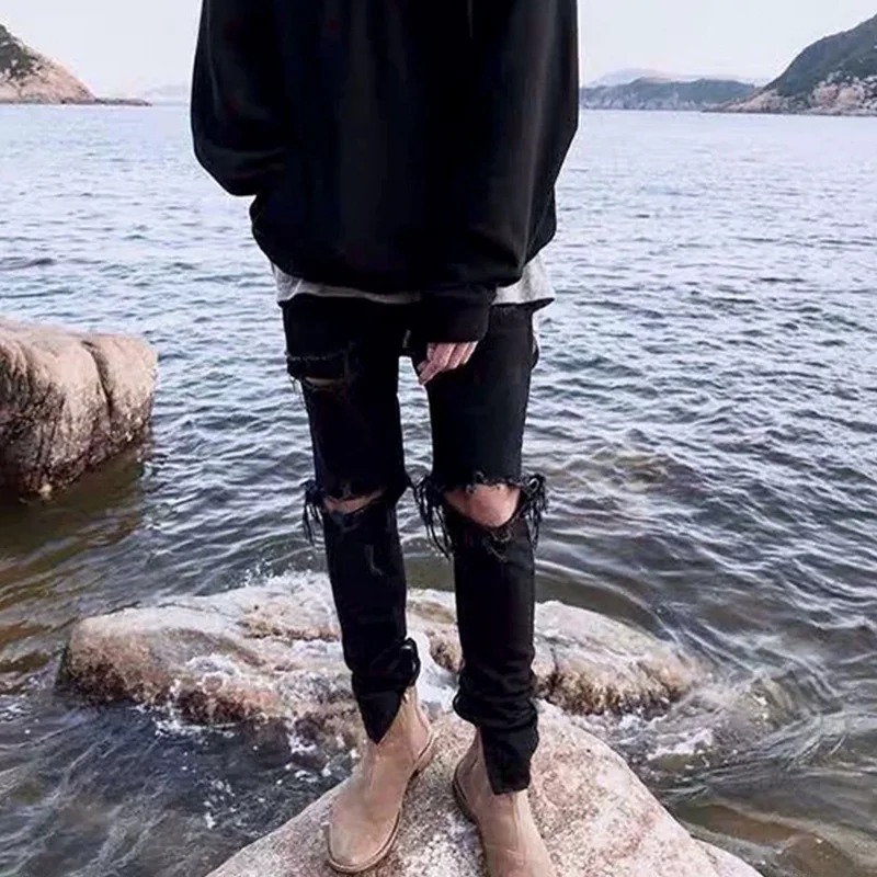 

Модные молодежные джинсы скинни с высокой талией, повседневные длинные брюки из денима на молнии для весны, осени и зимы