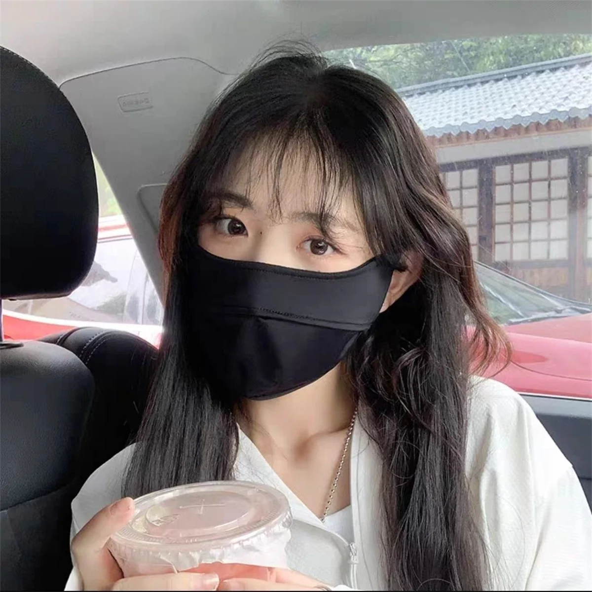 الرجال والنساء ظلة بارد الحرير الجليد الأزياء قناع الإناث المضادة للأشعة فوق البنفسجية تنفس حماية العين ركن قناع واقي من الشمس fo #3