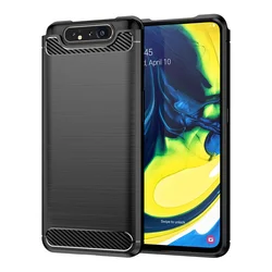 Carbon Case For Samsung Galaxy A90 A80 Silicone TPU Cover for Samsung Galaxy A20 A20S A30 A30S A40 A40S A50 A50S A70 Funda Capa