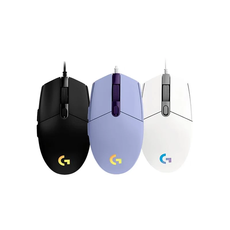 Neue G102 kabelgebundene Maus Gamer Juego RGB-Maus G203 8000DPI kabelgebundene Computermaus