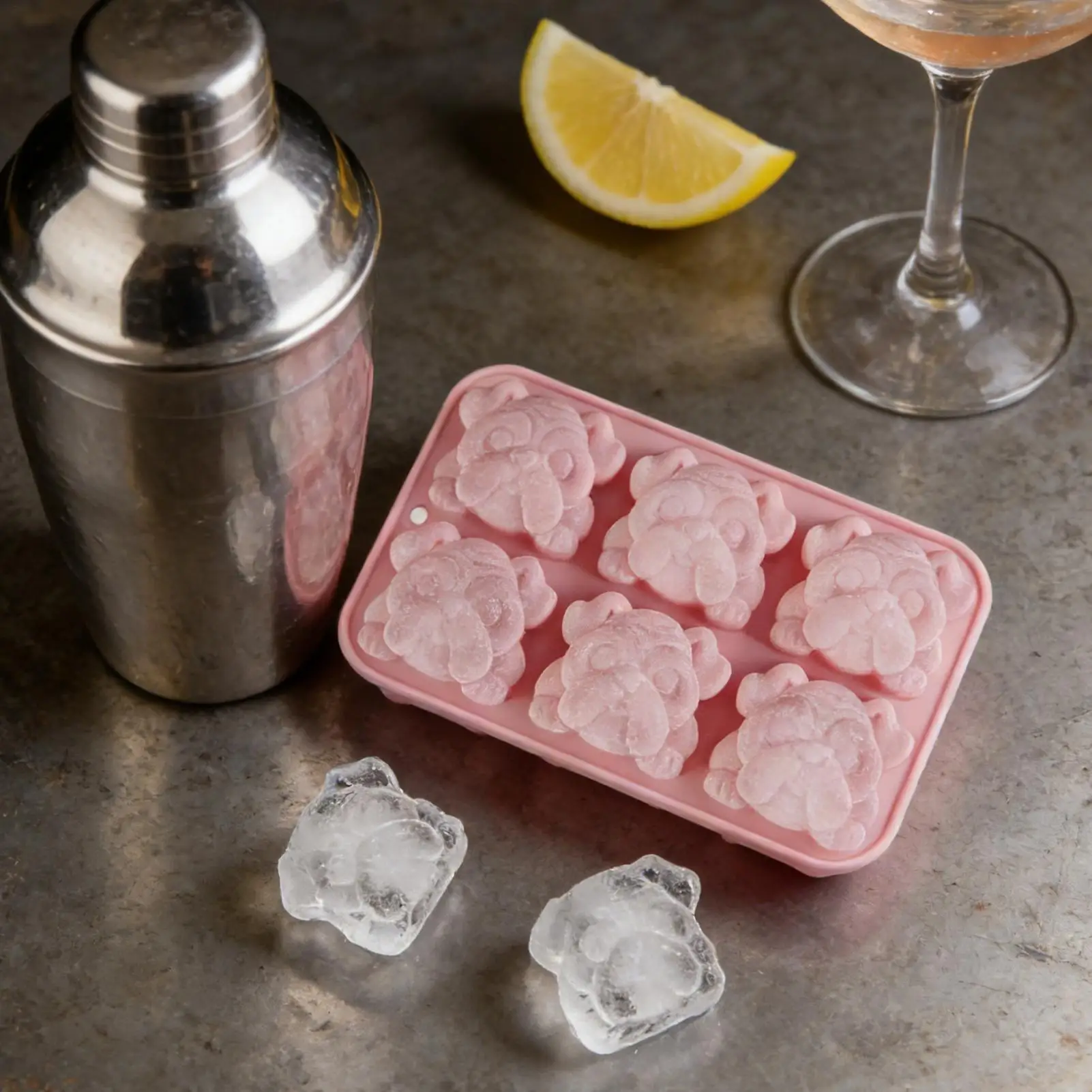 Ice Tray 6 Cavity Dog Shaped Silicone Ice Mold Chocolate Pudding Dessert Cake Baking Mould Kitchen Tool Candle Soap Making