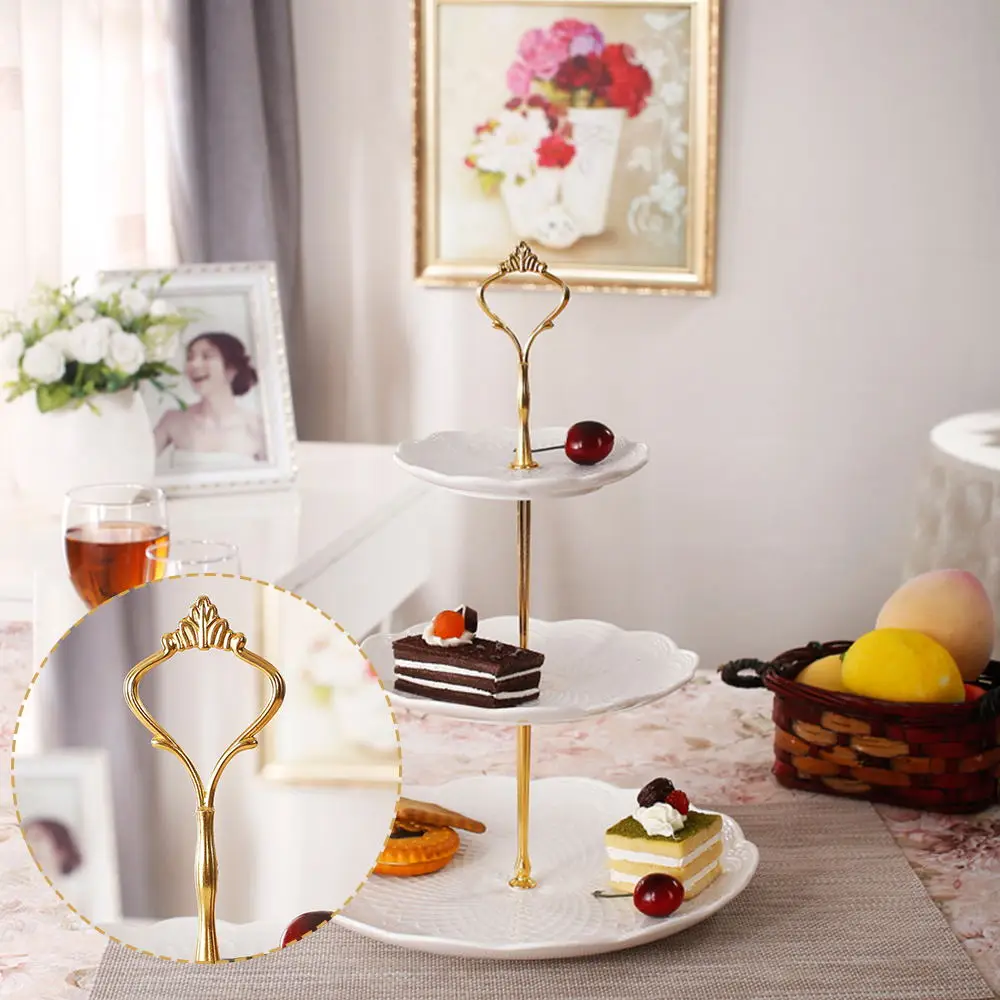 Crown Shaped Cake Tray Hanger Fruit Tray Holder Zinc Alloy Dim Sum Tray Holder Fruit Tray Metal String Tray Holder