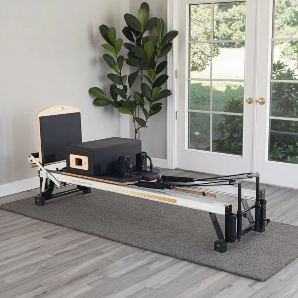 

Space‑Saving Aluminum Pilates Reformer Machine Home Fitness Body Shaping Equipment for Daily Posture Training & Workout