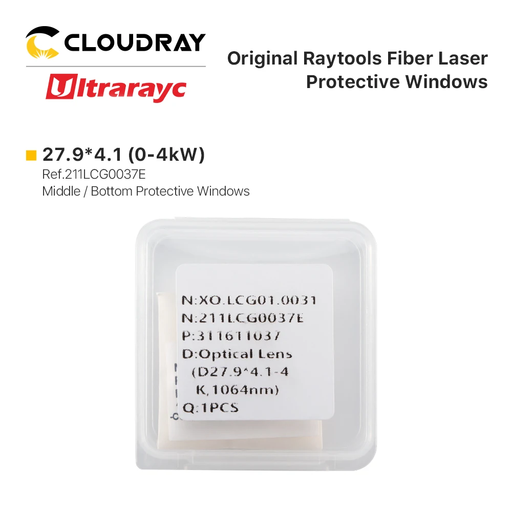 Original Raytools Protective Windows 27.9*4.1 24.9*1.5 37x7mm Protective Lens for Raytools BT210S BT240S BM109 BM110 BD04K Head