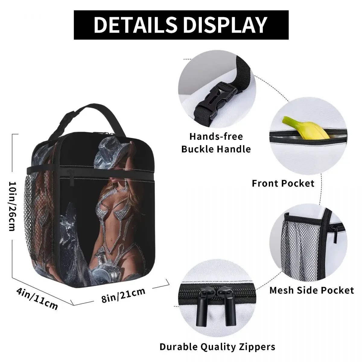 Bey My House Singer Beyonce Renaissance Tour Insulated Lunch Bag Cooler Thermal Food Box Tote Leakproof Lunch Boxes Container