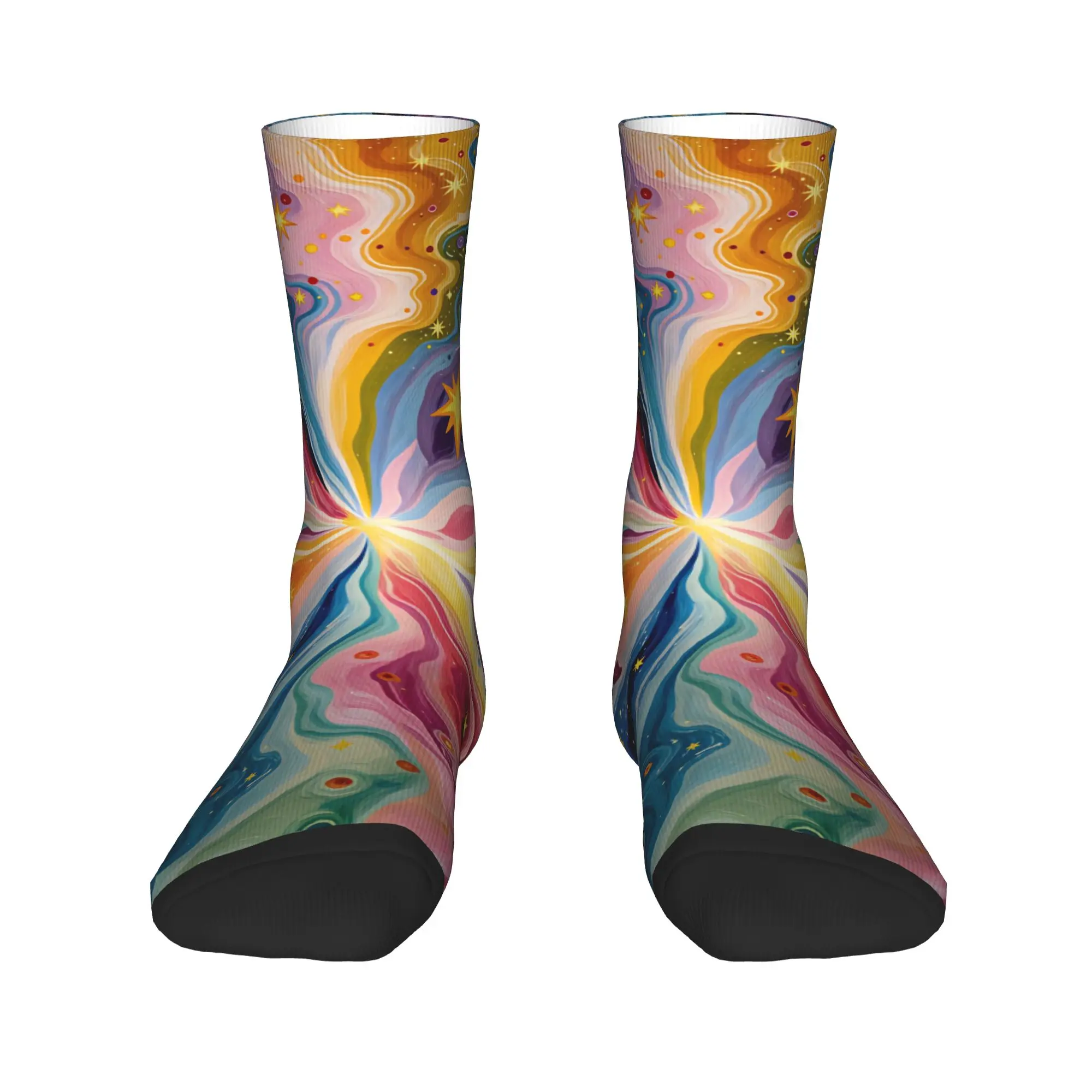 Abstract Swirl Disorder Stockings  Kawaii Socks Adults Men Soft Socks Winter Skateboard Design Anti Sweat Socks Gift