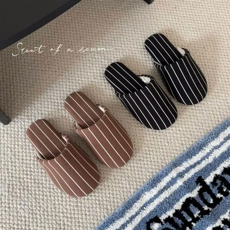

Four Season Linen Home Silent Slippers Unisex Indoor Anti Slip Environmentally Friendly Cotton Linen Slippers Couple Slippers