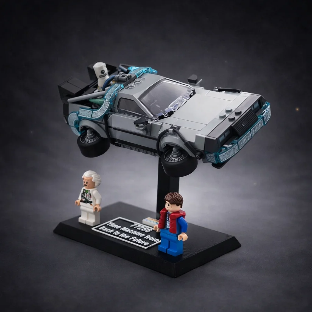 Suitable for Lego 77256 Time Machine Return to the Future, Speed Racing Series Building Blocks Display Stand (Without a Car)