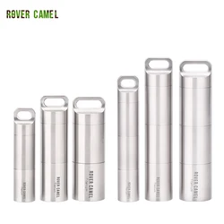 Titanium Alloy EDC Tool Portable Pill Bottle First Aid Medicine Box Multifunction Waterproof Small Storage Container