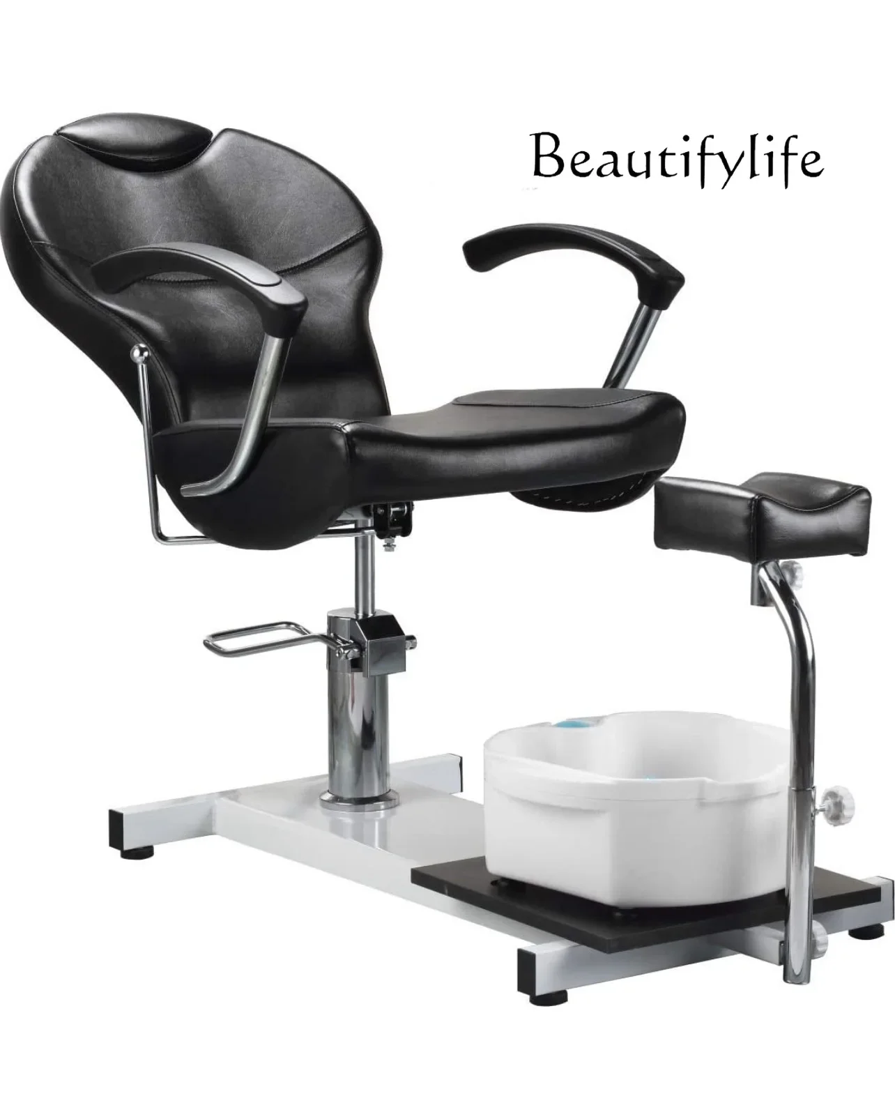 Simple Retro Beauty Salon Pedicure Barber Foot Bath Chair with Foot Bath Beauty Salon Furniture