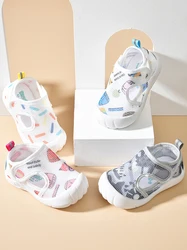 Zapatos antideslizantes transpirables de malla para niños pequeños, sandalias de Color caramelo, zapatos escolares ligeros para bebés de 10 meses a 4 años