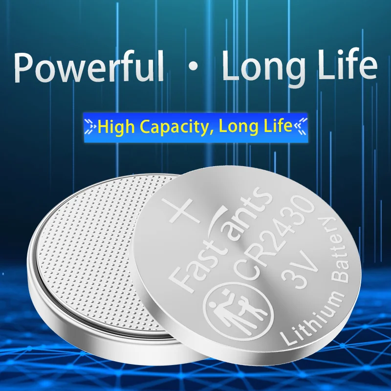 Original CR2430 3V Lithium Battery High Capacity Long Life Coin Cell DL2430 ECR2430 For Key Fob Garage Door Remote Toy Adapter