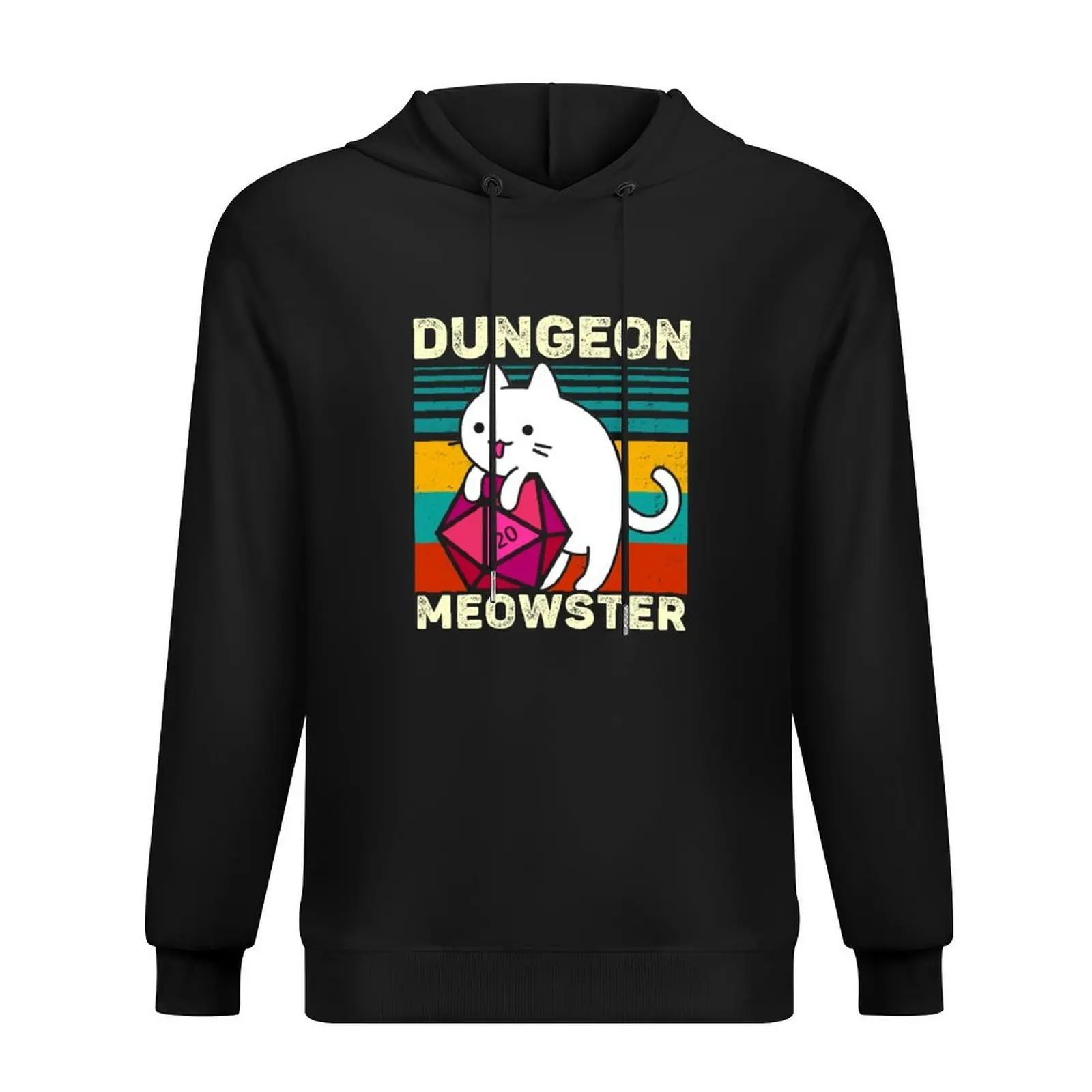 Dungeon Meowster Funny DnD Gamer Cat D20 Hoodie mens clothes men clothing blouse autumn new products hoodie