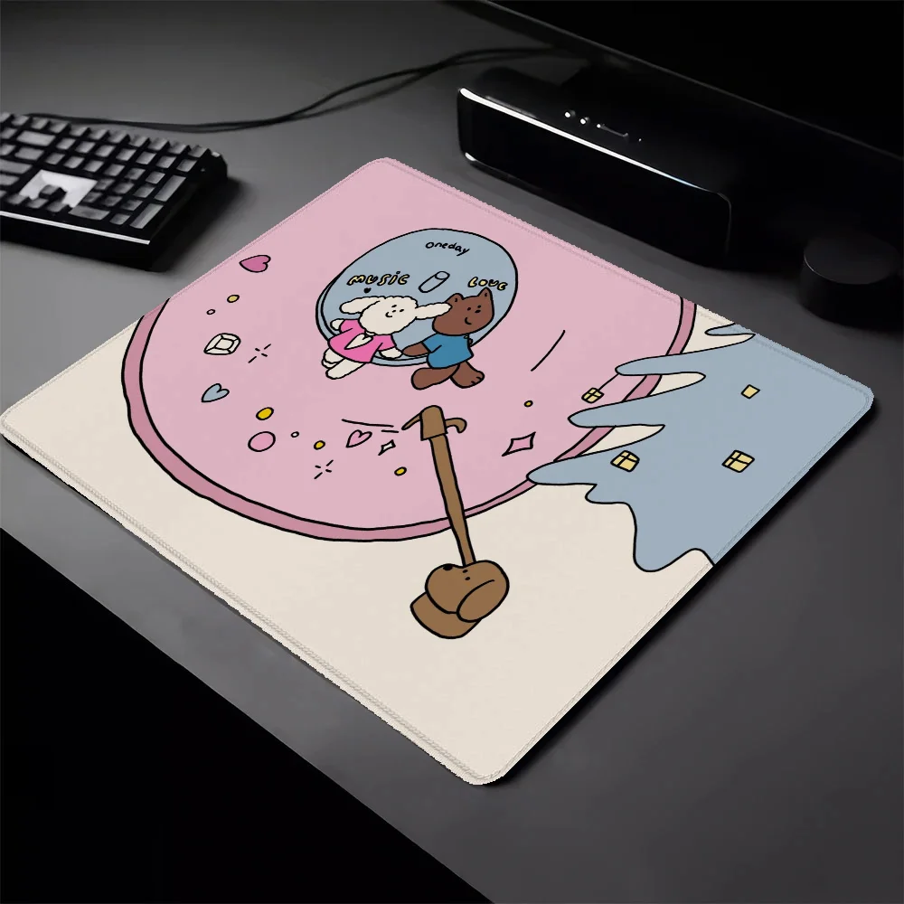 Oyun Pc aksesuarları güzel tavşan küçük Mause Ped fare Ped Mousepad oyun Deskmat kauçuk Mat Pad masa paspaslar klavye