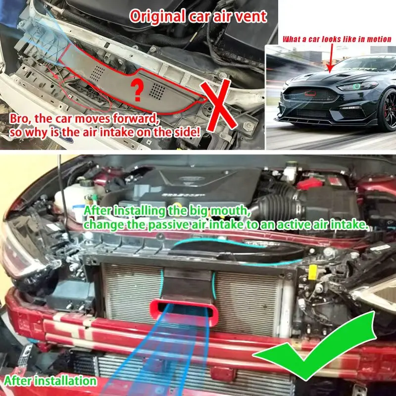 For Ford Mondeo Fusion MK5 Sedan 2013-2019 Air Inlet Tuyere Intake ABS Replacement Parts Auto Accessories