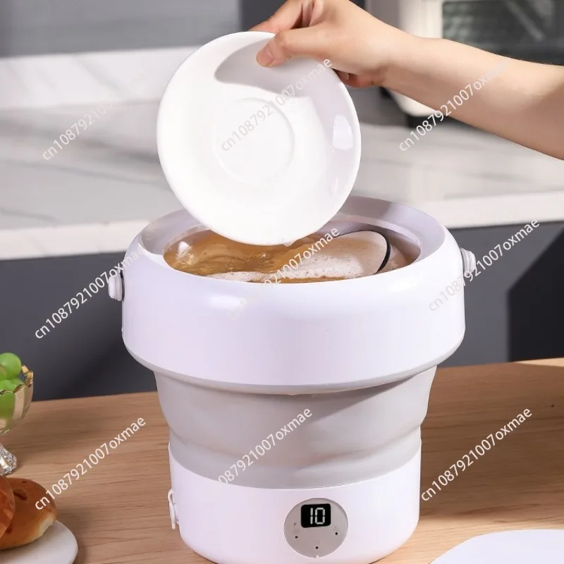 Folding Dishwasher Household Mini Turbo Dishwasher Portable Ozone-free Blue Light Lazy Cleaner