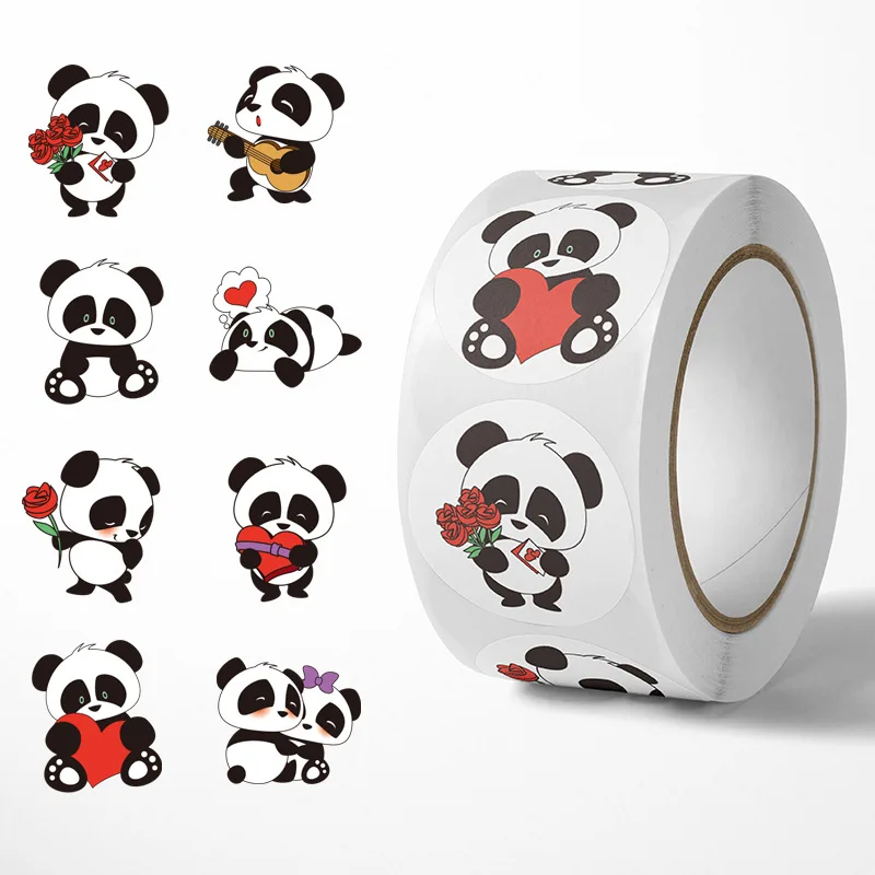 50-500 stks Cartoon Panada Stickers voor kinderen school leraar Klas Gebruik Kinderen Speelgoed Sticker Valentijnsdag Stickers